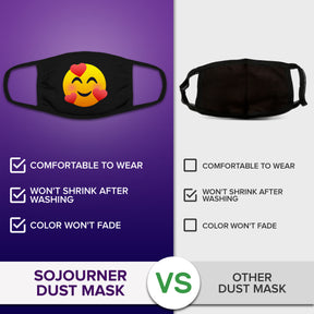 Face Mouth Mask - Cotton Face Covering (10 Pack - Emoticon)
