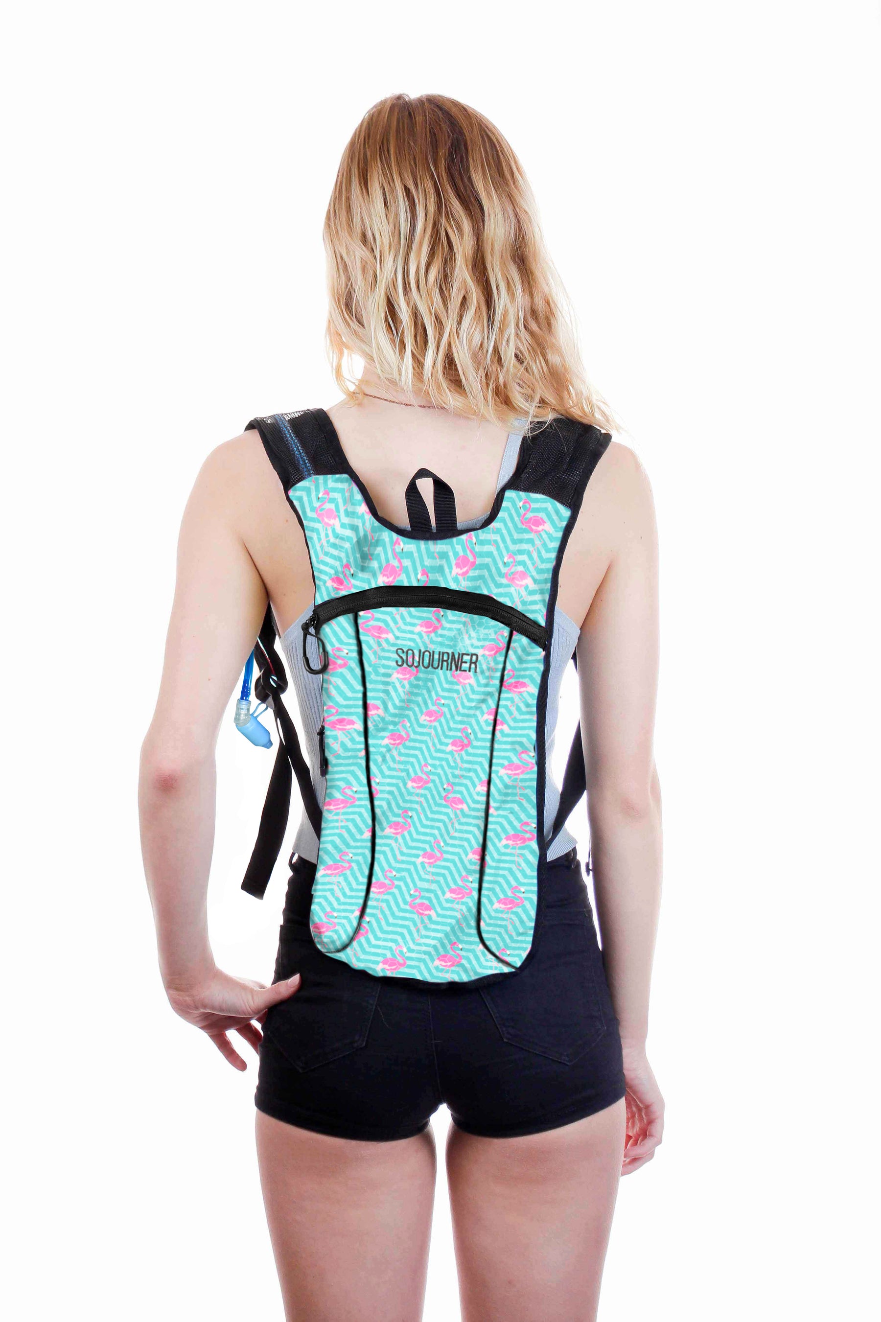 Hydration Pack Backpack - 2L Water Bladder - Flamingo