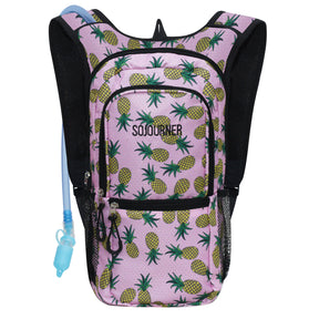 Medium Hydration Pack Backpack - 2L Water Bladder - Pineapple