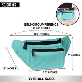 Solid Color Fanny Pack (Teal)