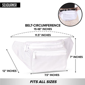 Solid Color Fanny Pack (White)