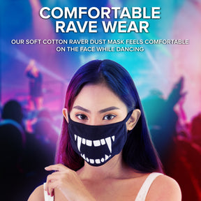 Face Mouth Mask - Cotton Face Covering Neck Mask for Men and Women - 6 Pack Black Anime