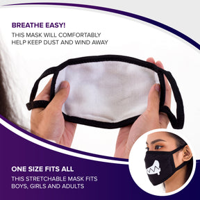 Face Mouth Mask - Cotton Face Covering Neck Mask for Men and Women - 6 Pack Black Anime