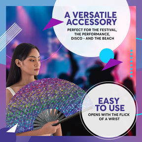 Fanny Pack SoJourner Bags Rave Hand Fan (Rainbow Lights) - SoJourner Bags