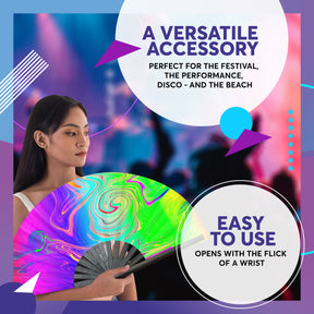 Fanny Pack SoJourner Bags Rave Hand Fan (Psychedelic 2) - SoJourner Bags