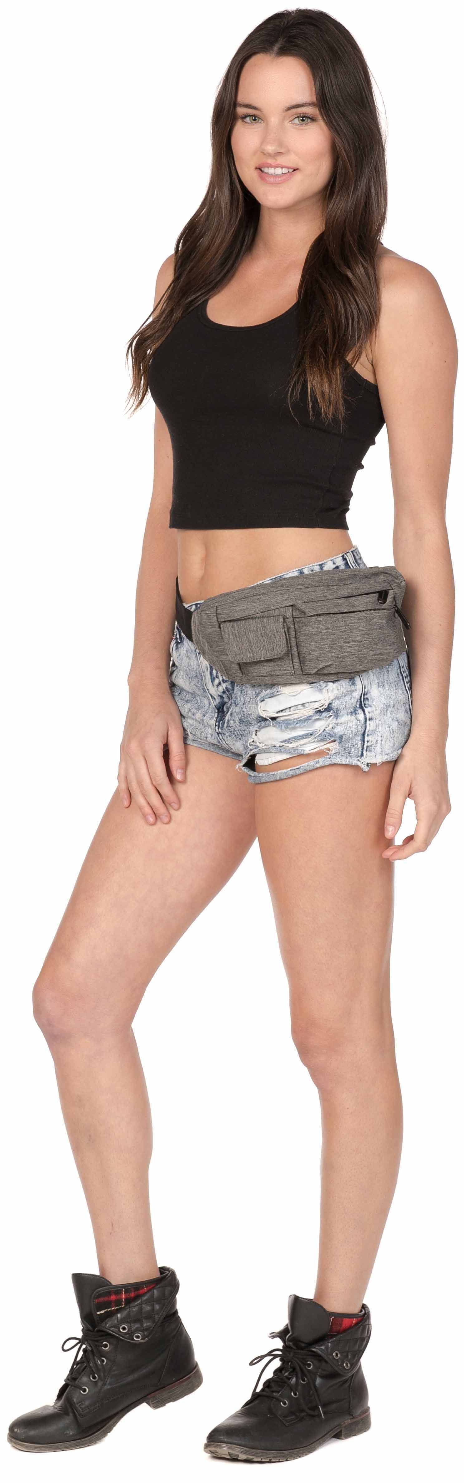 Fanny Pack 2-Pocket Gray Fanny Pack - SoJourner Bags