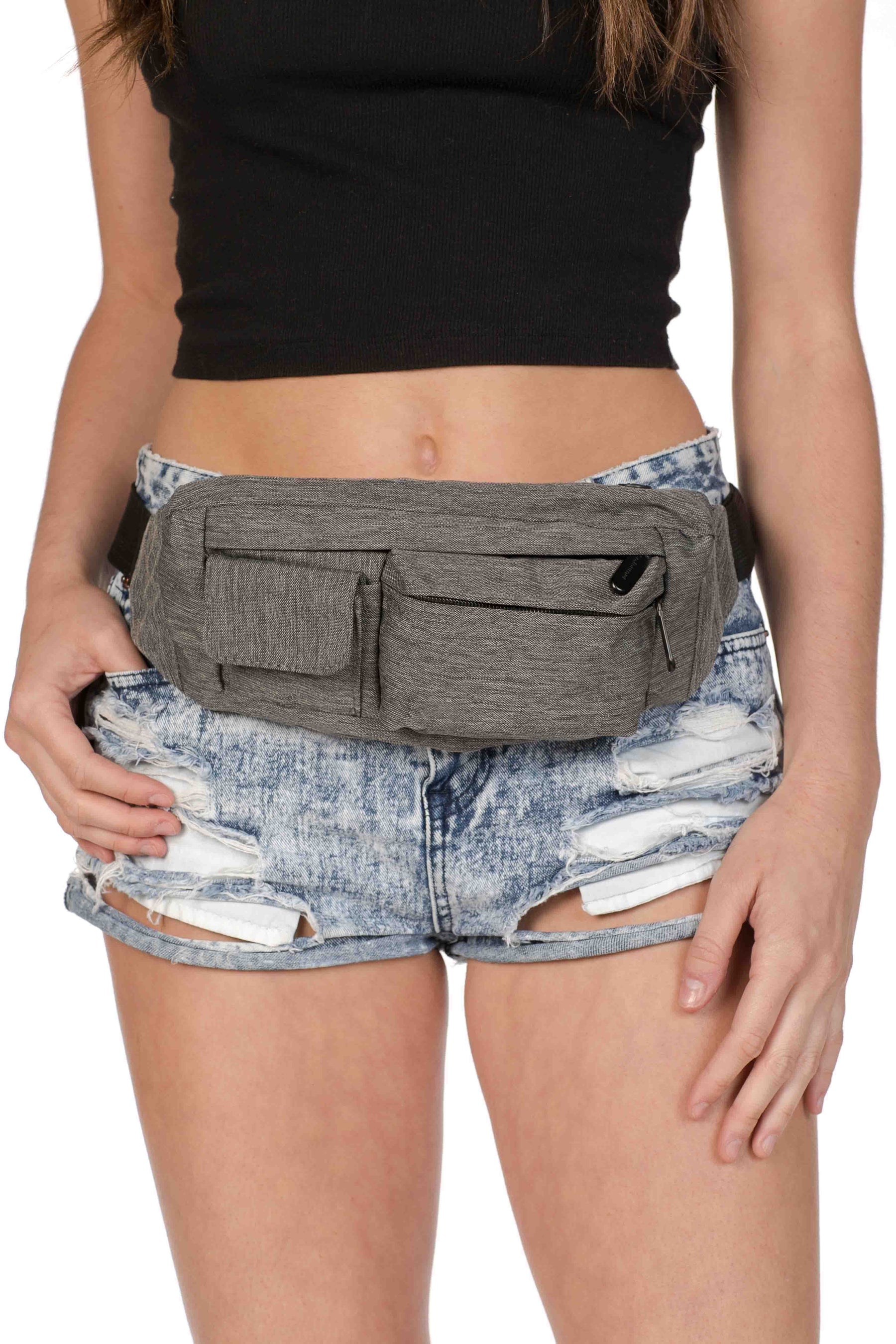 Fanny Pack 2-Pocket Gray Fanny Pack - SoJourner Bags