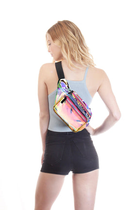 Fanny Pack Transparent Pink & Gold Fanny Pack - SoJourner Bags