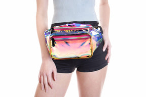 Fanny Pack Transparent Pink & Gold Fanny Pack - SoJourner Bags