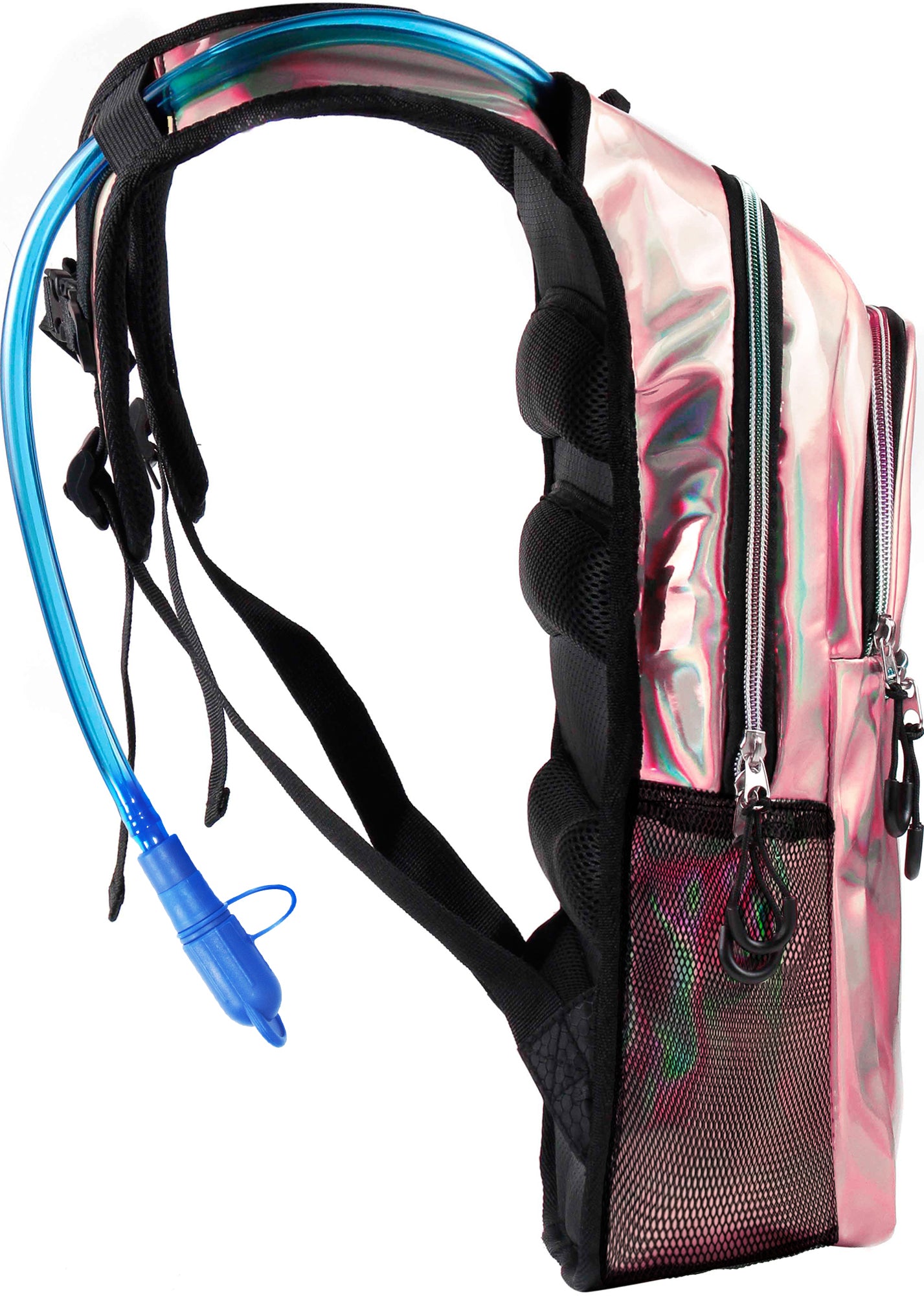 Fanny Pack Medium Hydration Pack Backpack - 2L Water Bladder - Holographic - Pink - SoJourner Bags