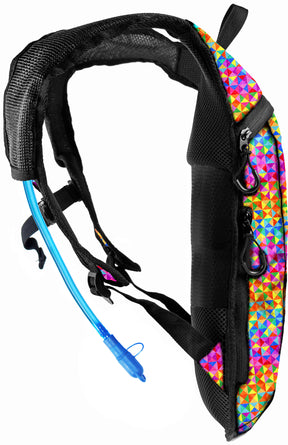 Fanny Pack Hydration Pack Backpack - 2L Water Bladder - Rainbow Triangle - SoJourner Bags