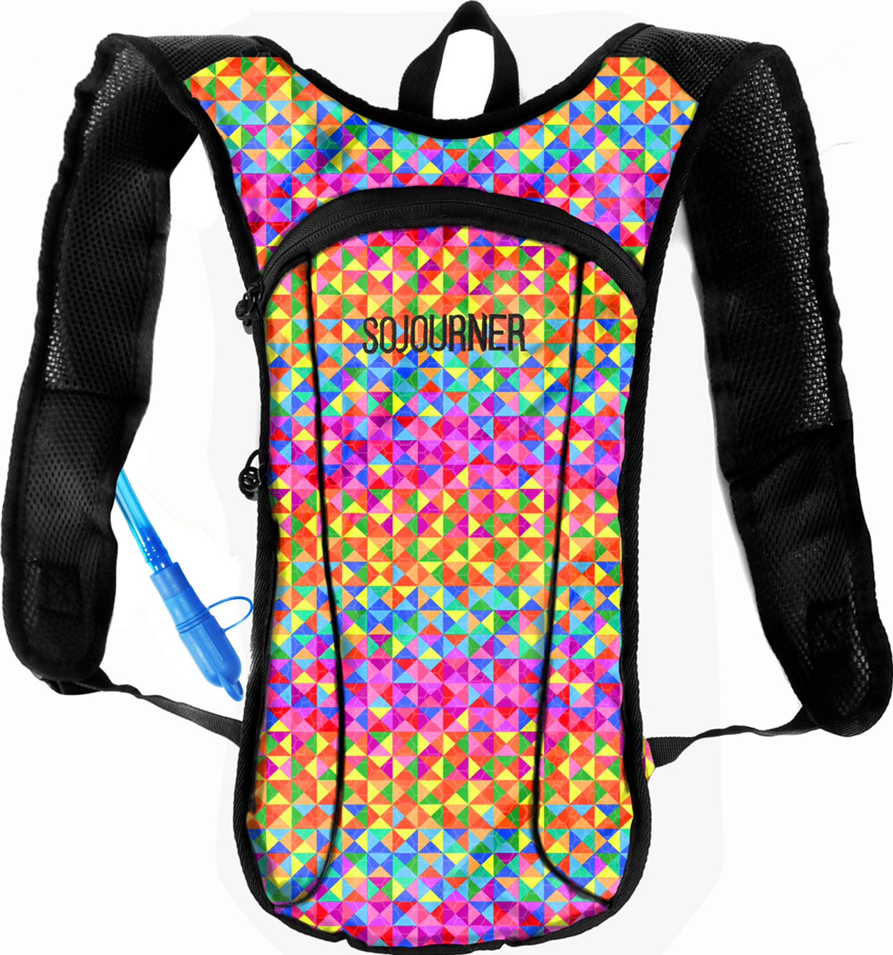 Fanny Pack Hydration Pack Backpack - 2L Water Bladder - Rainbow Triangle - SoJourner Bags