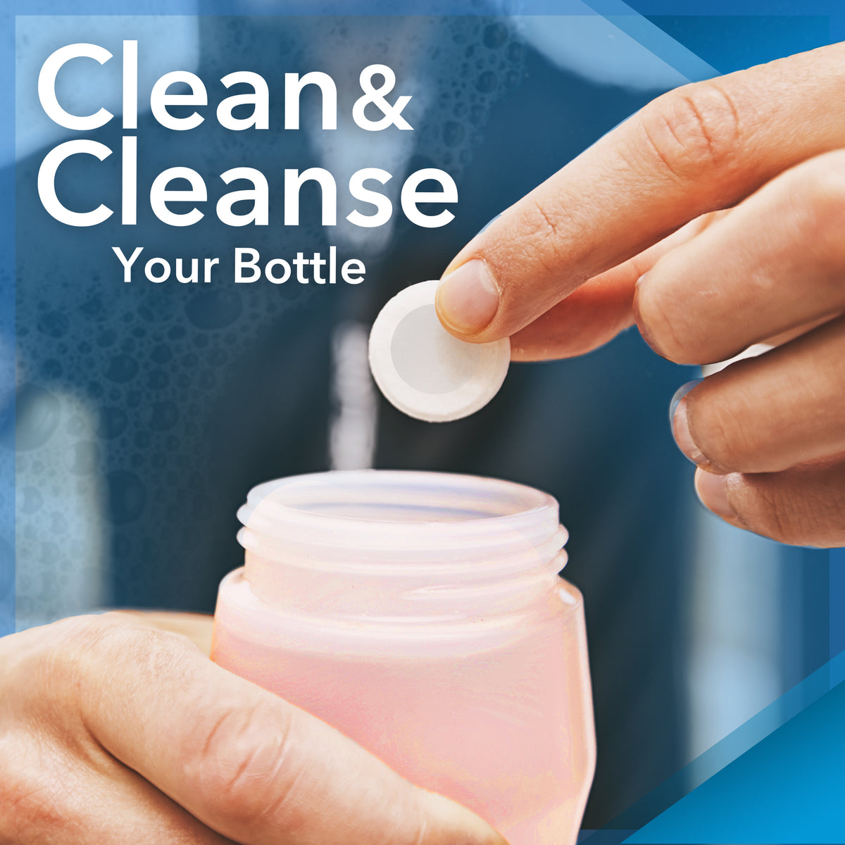 Bottle Cleaner Tablets - 36 Pack, Biodegradable, Chlorine & Odor Free, Hydration Bladder and Water Bottle Cleaning Tablets, Removes Stubborn Stains & Odors