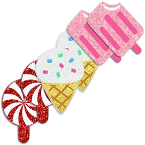 SoJourner Nipplecovers Rave Pasties - Nipple Covers Breast Petals for Women | Disposable Self Adhesive Cover [3 Pcs - Ice cream + Lollipop]