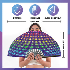 Fanny Pack SoJourner Bags Rave Hand Fan (Rainbow Lights) - SoJourner Bags