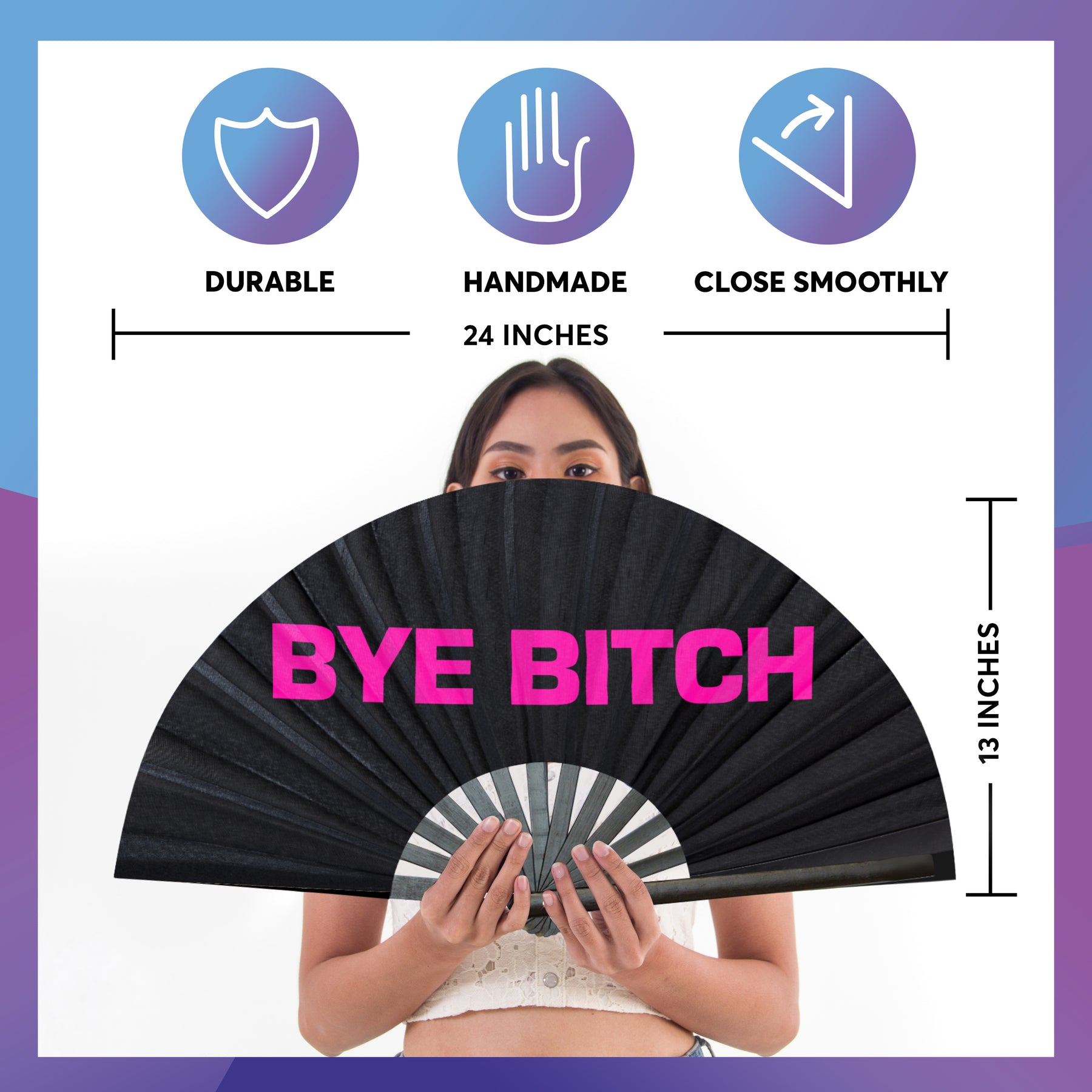 Fanny Pack SoJourner Bags Rave Hand Fan (Bye Bitch) - SoJourner Bags