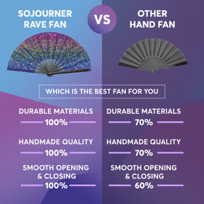 Fanny Pack SoJourner Bags Rave Hand Fan (Rainbow Lights) - SoJourner Bags
