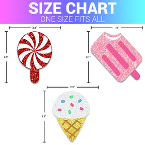 SoJourner Nipplecovers Rave Pasties - Nipple Covers Breast Petals for Women | Disposable Self Adhesive Cover [3 Pcs - Ice cream + Lollipop]